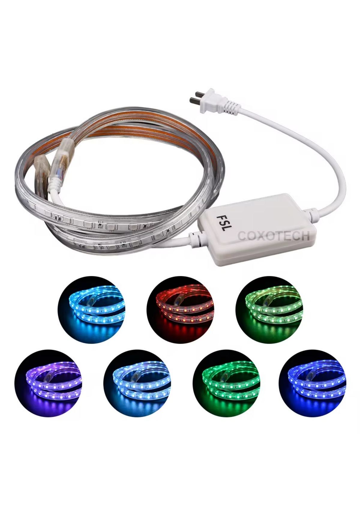 Ruban LED FSL 220V multicolore — Watts Energy, matériel électrique Dakar Sénégal