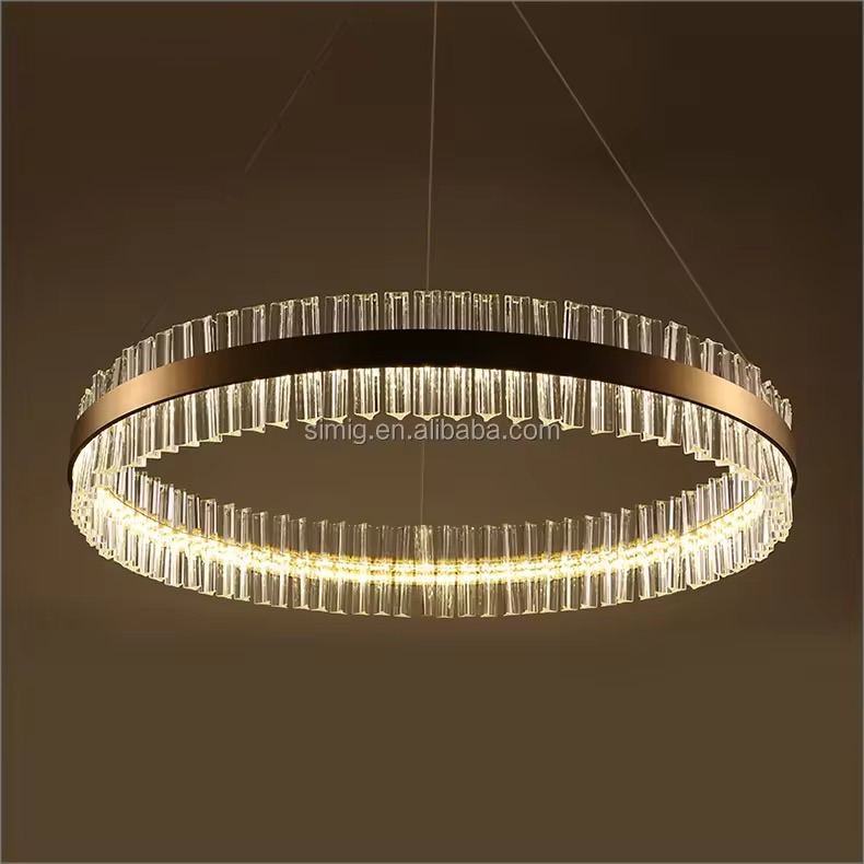 Lustre circulaire à tiges cristal illuminées — Watts Energy, matériel électrique Dakar Sénégal